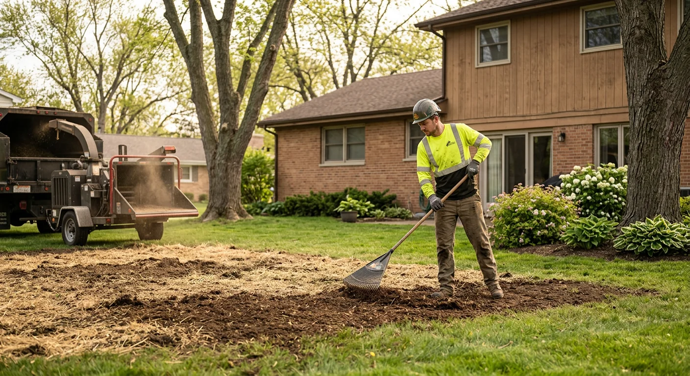 Cleared and restored yard space after crane tree removal