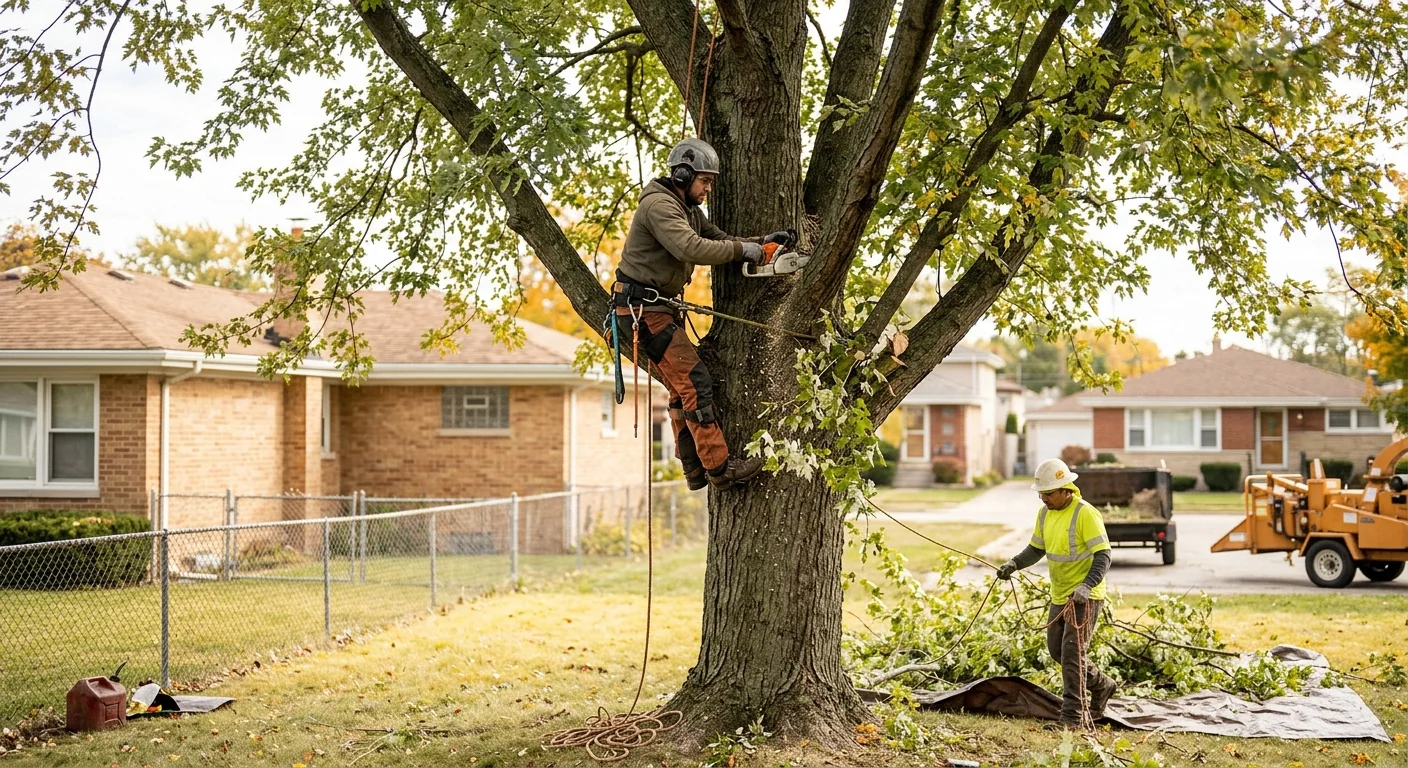 Crown thinning work restoring balance to a neglected residential shade tree