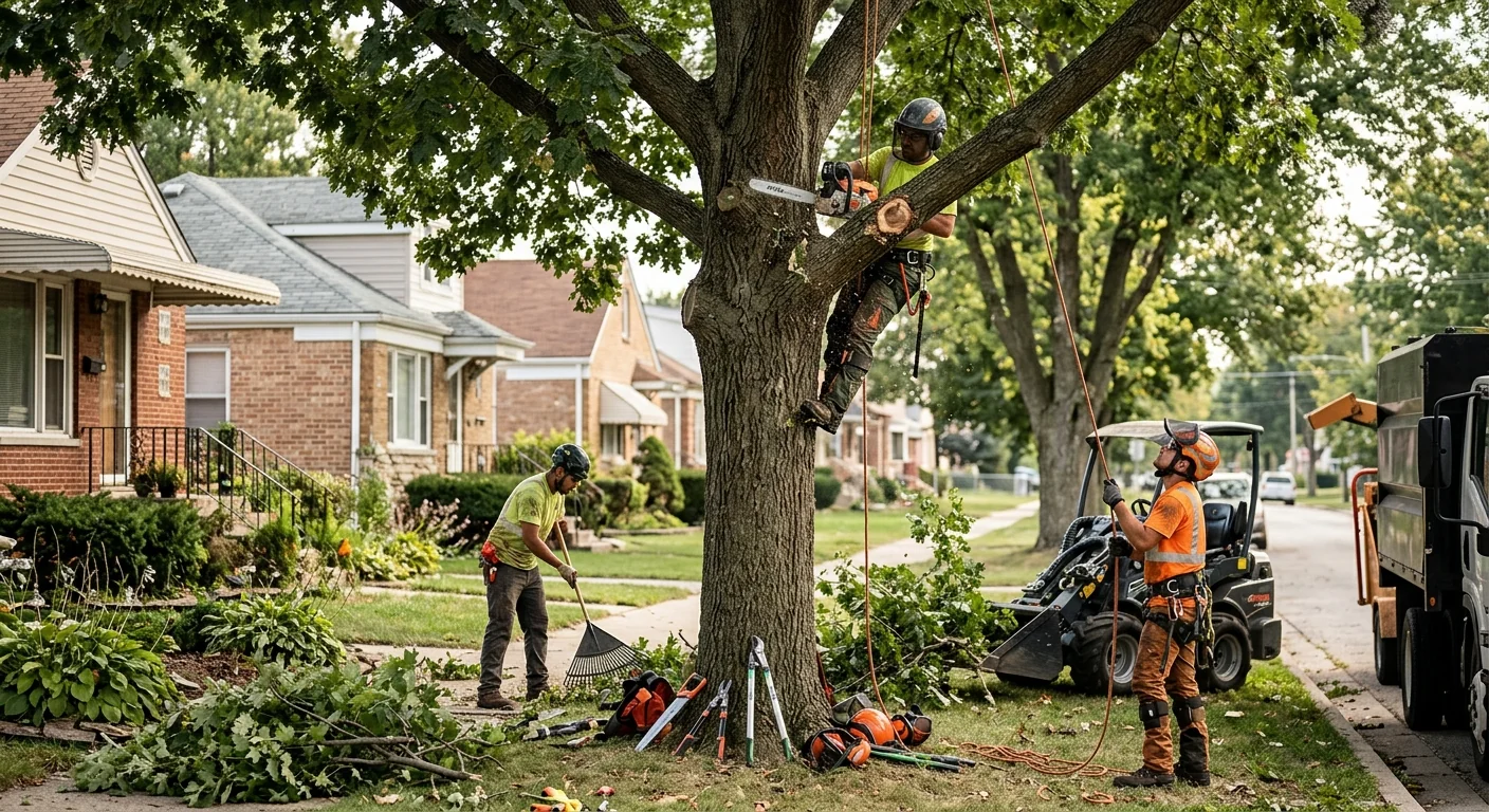 Bellwood Tree Services team completing a Tree Service service visit in Bellwood, IL