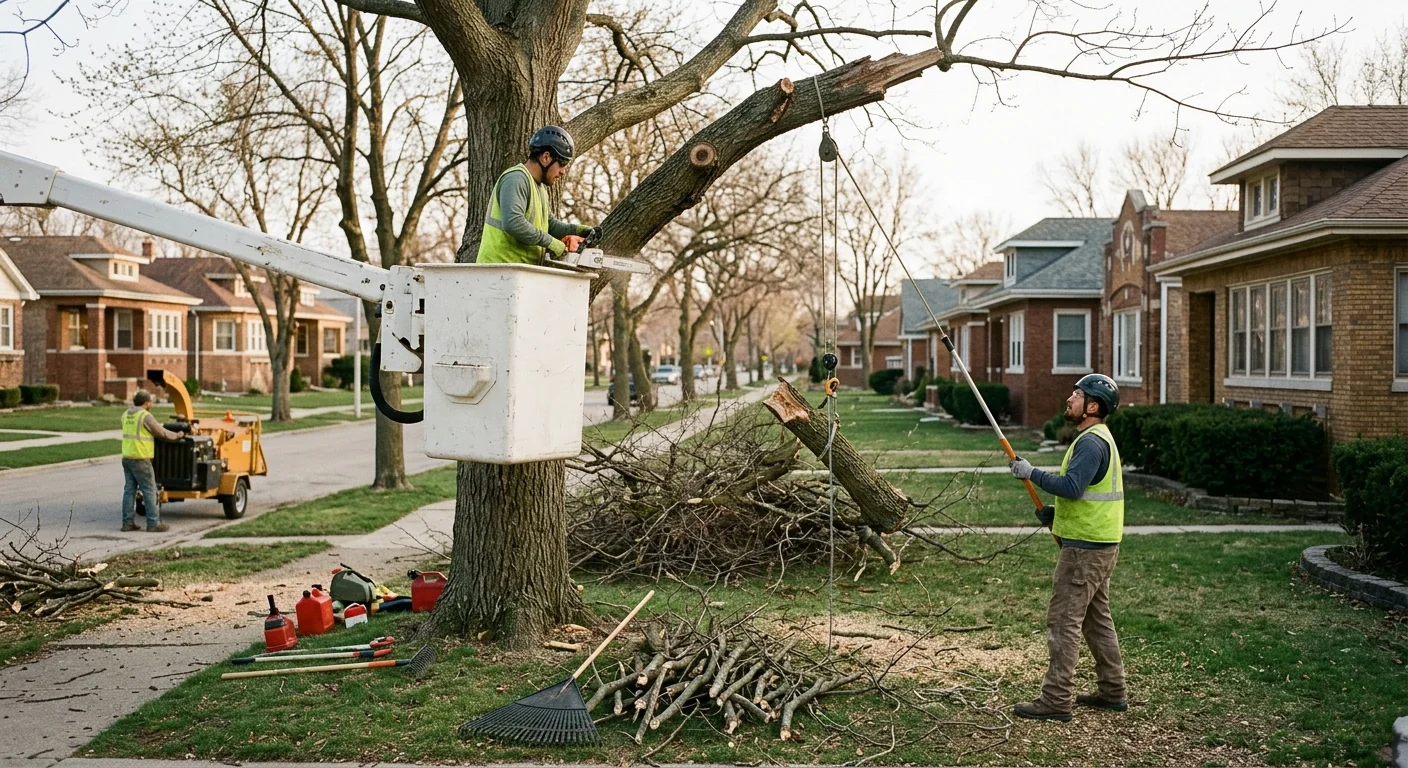 Bellwood Tree Services team completing a Tree Service service visit in Bellwood, IL
