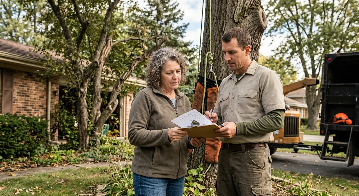 Written tree assessment report reviewed with a Bellwood homeowner outdoors