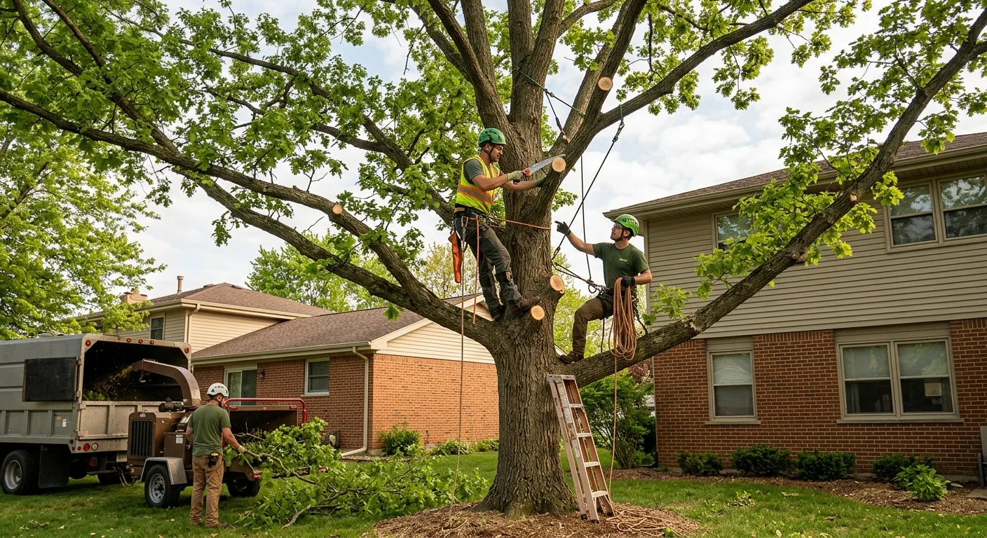 Restored healthy tree with balanced canopy after corrective pruning