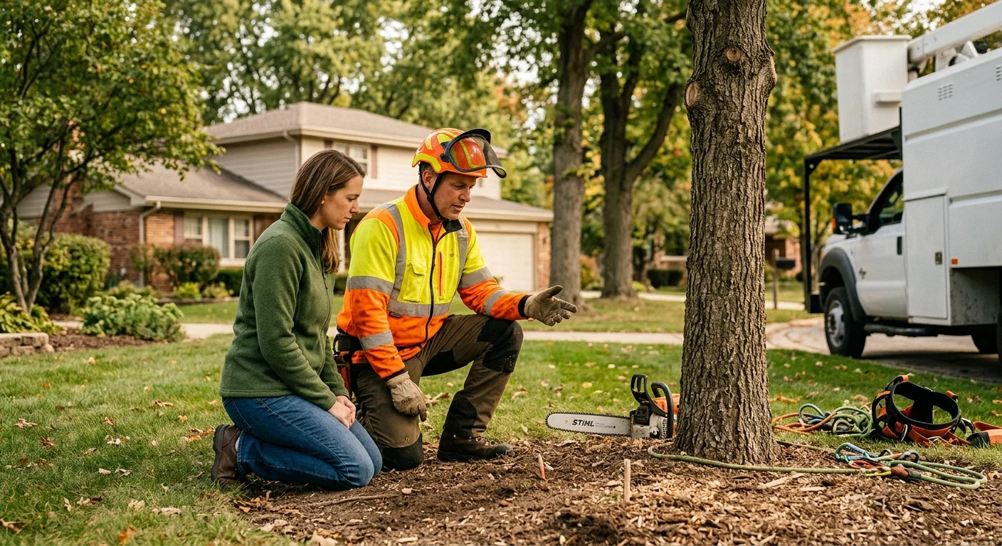 Cleaned and improved yard after tree restoration work in Bellwood