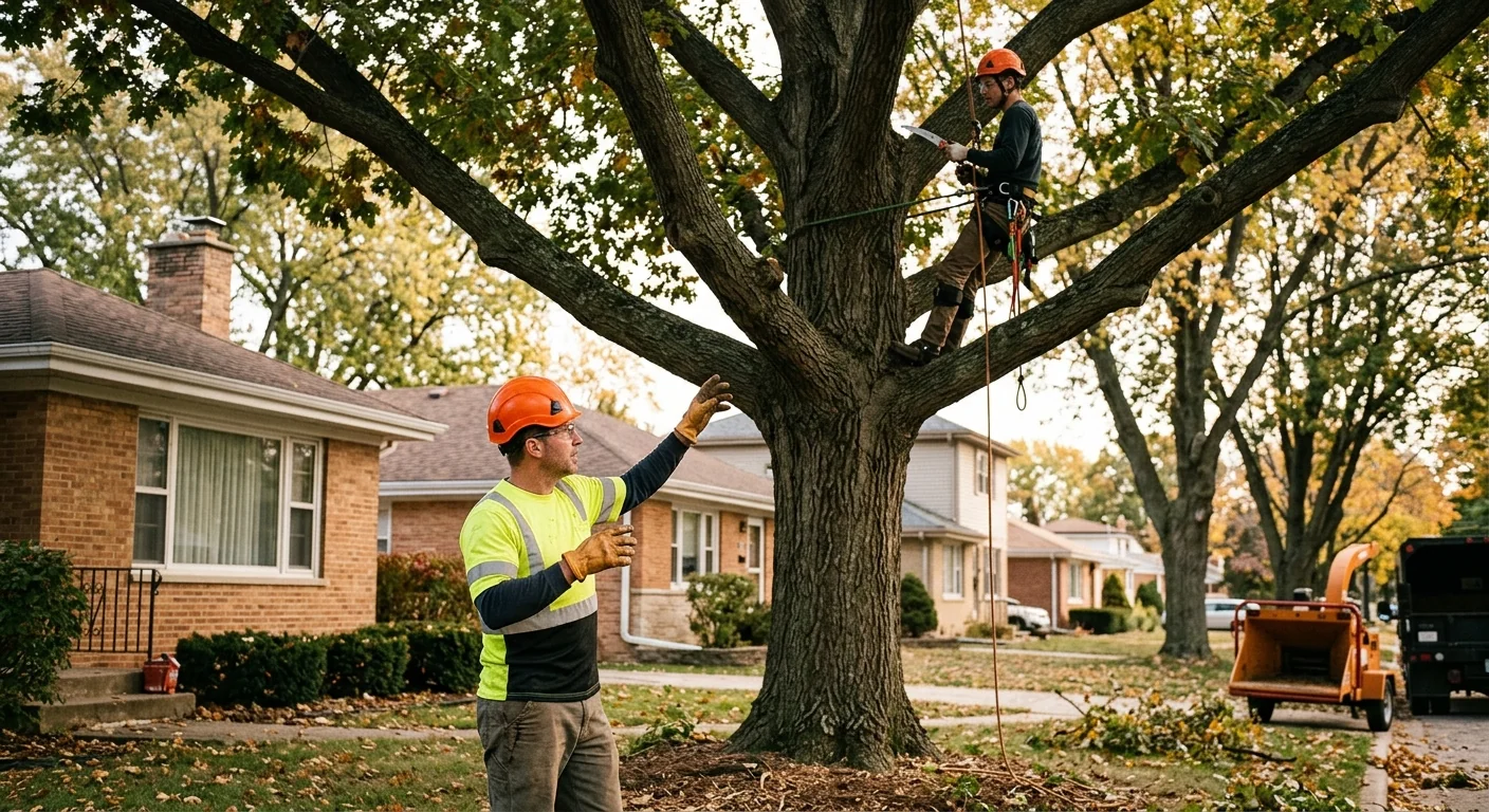 Restored tree canopy with balanced structure after professional trimming in Bellwood